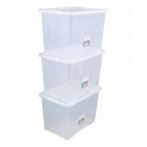 Wham Crystal Plastic Storage Box & Lid Size 18 (80 Litre)